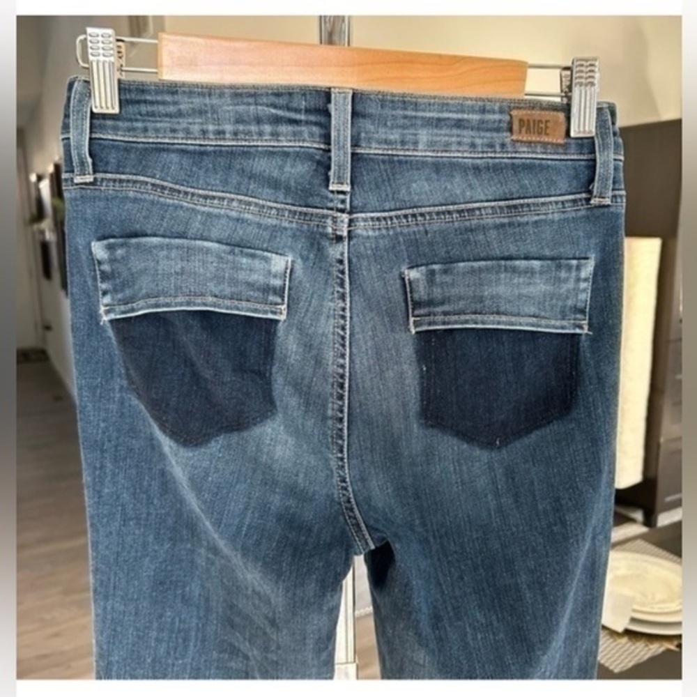 ✨PAIGE Indigo Blue Jeans 27 patch pocket